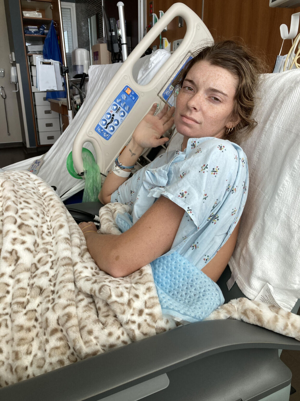 Grace Koubek at hospital